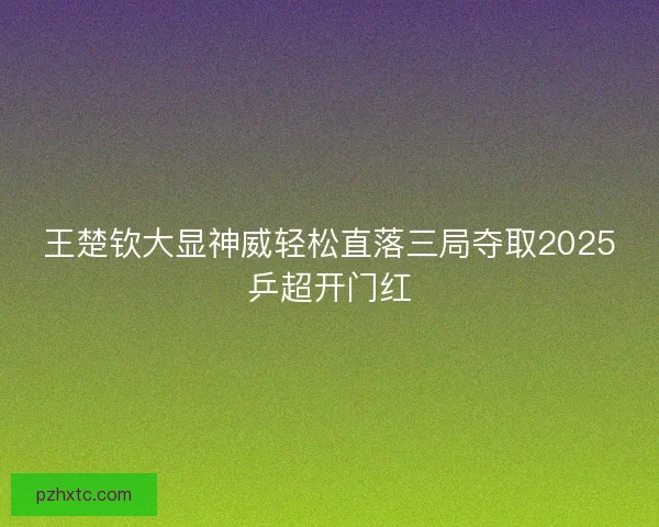 王楚钦大显神威轻松直落三局夺取2025乒超开门红 王楚钦大显神威轻松直落三局夺取2025乒超开门红