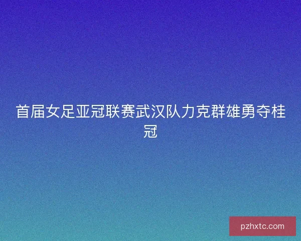 首届女足亚冠联赛武汉队力克群雄勇夺桂冠 首届女足亚冠联赛武汉队力克群雄勇夺桂冠