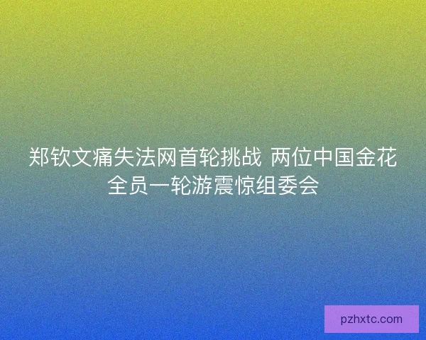 郑钦文痛失法网首轮挑战 两位中国金花全员一轮游震惊组委会 郑钦文痛失法网首轮挑战 两位中国金花全员一轮游震惊组委会